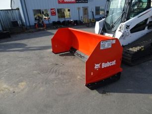 Photo of a 2022 Bobcat 8 Foot Snow Pusher Attachment - 2 Yr. Warranty - Rubber Cutting Edge - Bobtach Attaching Mounting Sy