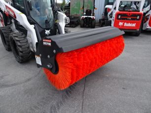 Photo of a 2023 Erskine 68” Angle Broom Attachment, Hydraulic Angle, Storage Stands, Polly Wafers with Bi-Directional Sweepi