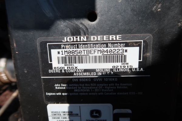 2015 John Deere 850I GATOR