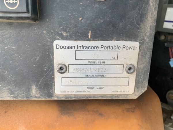 2014 Doosan Portable Power C185WDZ