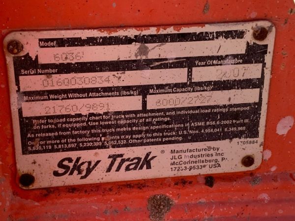 2007 Skytrak 6036