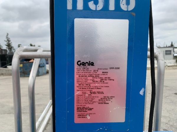 2018 Genie GR-20